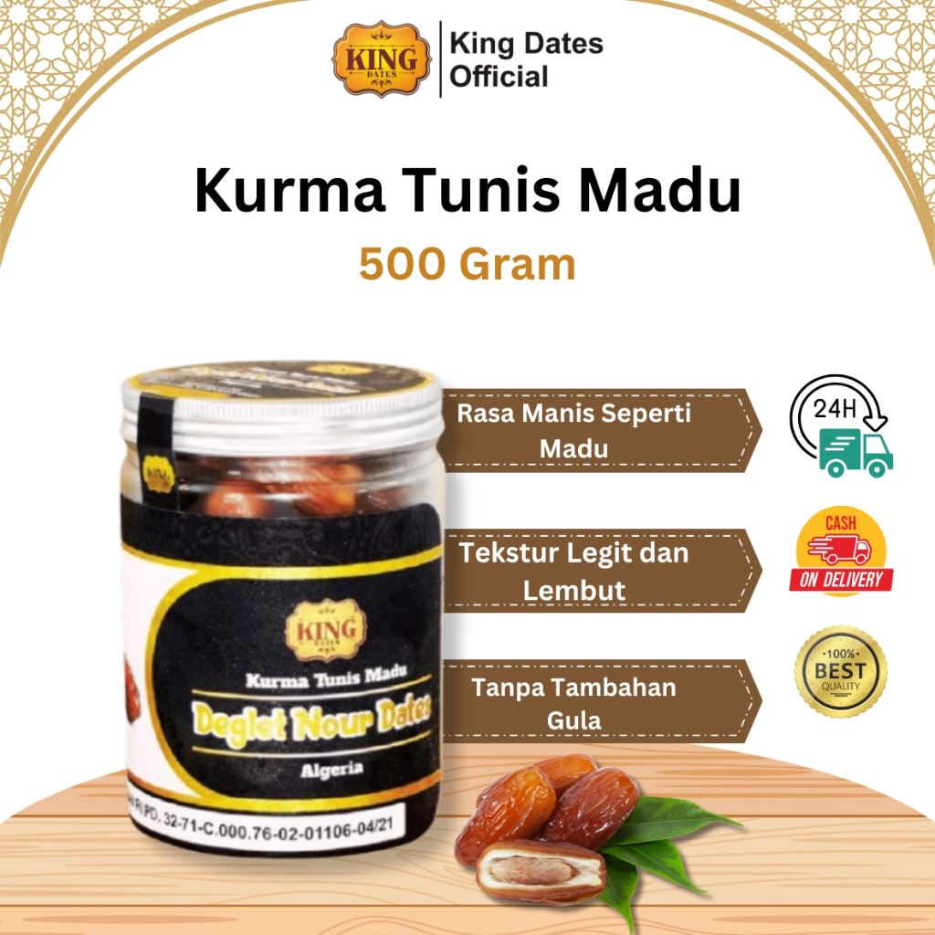 

KING DATES - Kurma Tunis Madu 500 Gr Deglet Nour