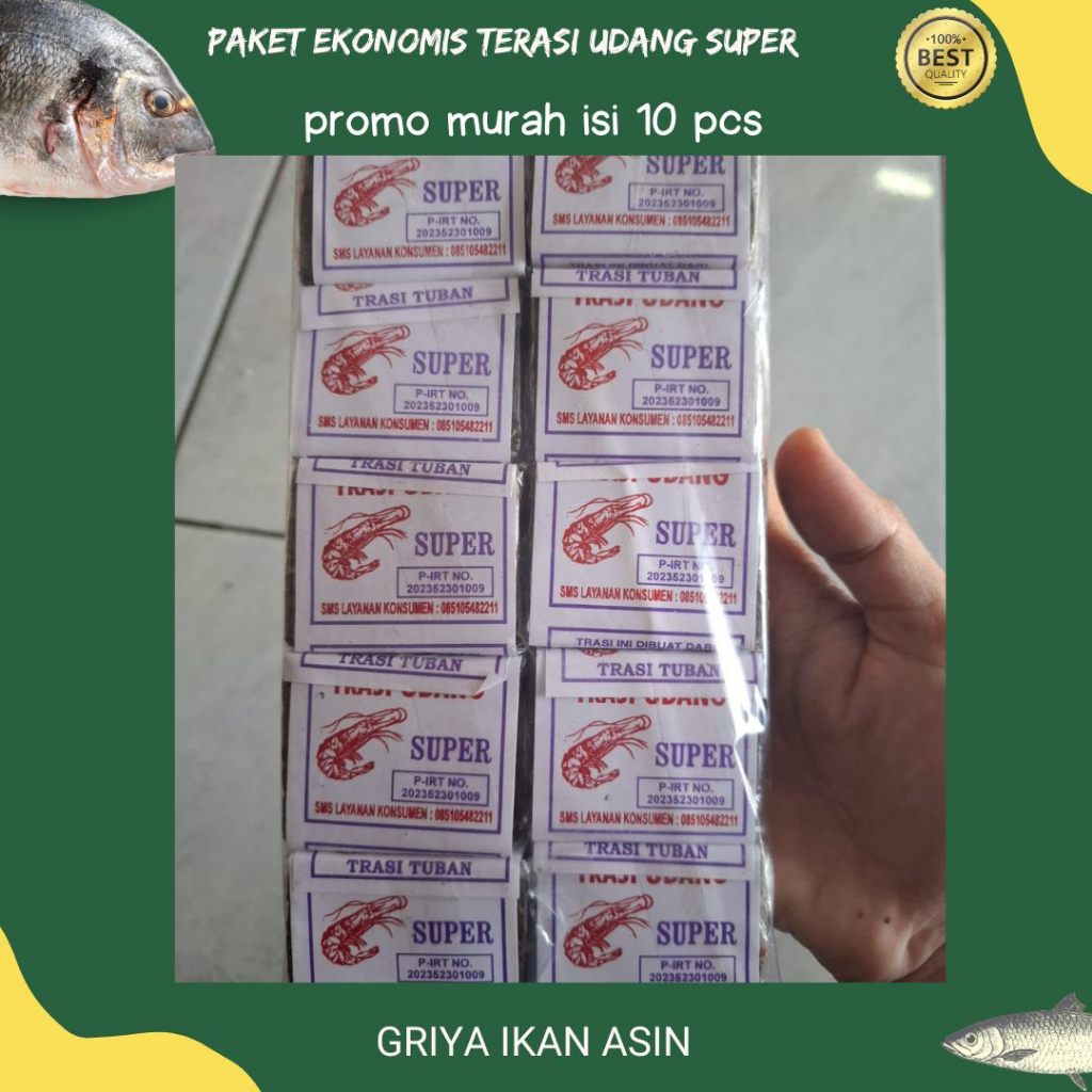 

terasi promo paket ekonomis/trasi udang 1 pack/terasi udang murah