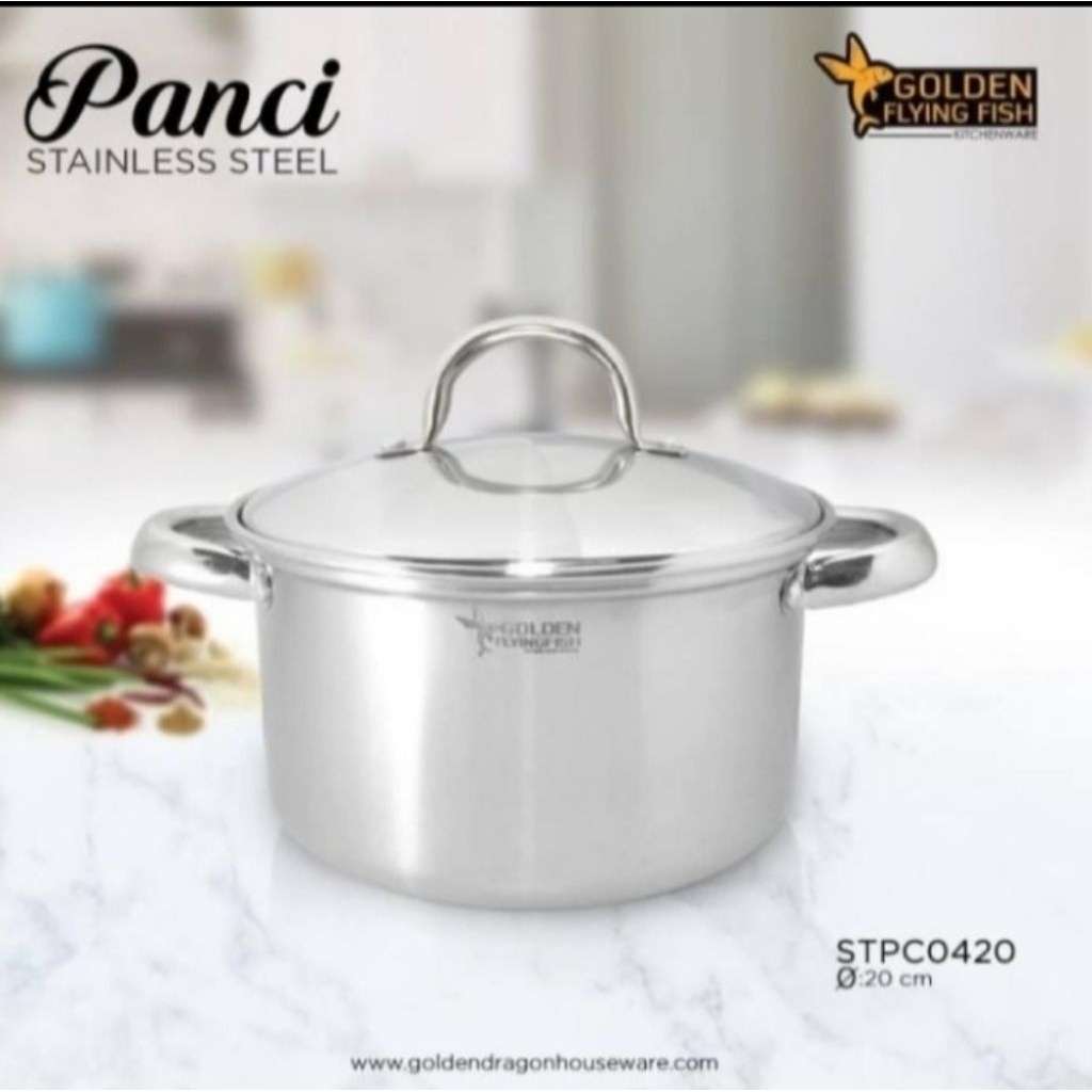 Panci stainlees steel 20 cm Golden Flying Fish