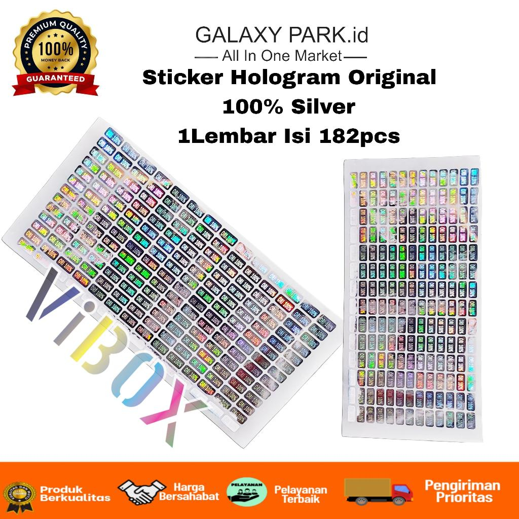 

1Lembar Besar Isi 182 titik Stiker Hologram ORI100% 3D Segel Silver Original Sticker Seal Produk Tanda Label Produk Terbaru [GLX]