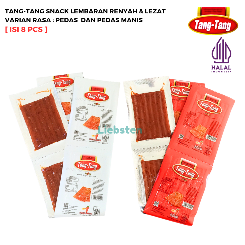 

Tang-Tang Snack Lembaran Rasa Pedas Isi 8 Pcs