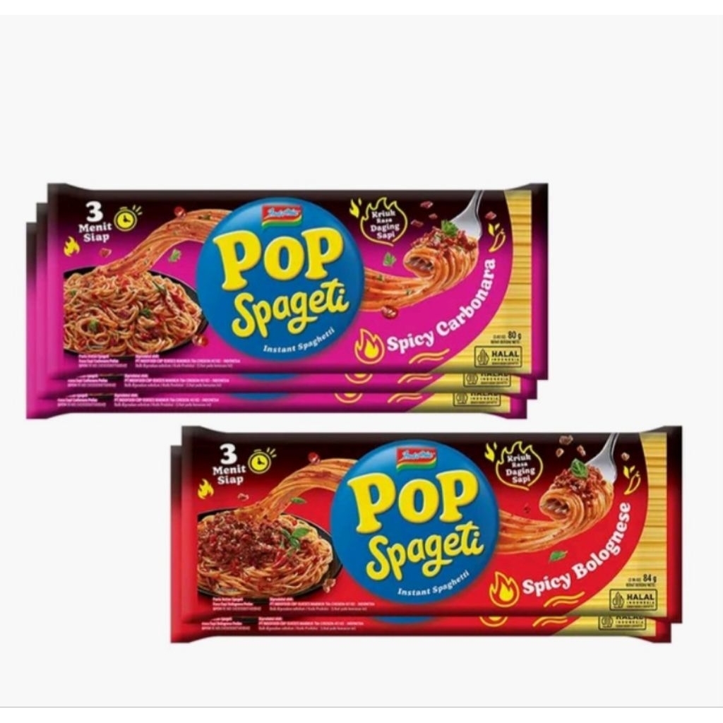 

Indomie Pop Spageti Spicy Bolognese dan Spicy Carbonara 84gr spagetti mie