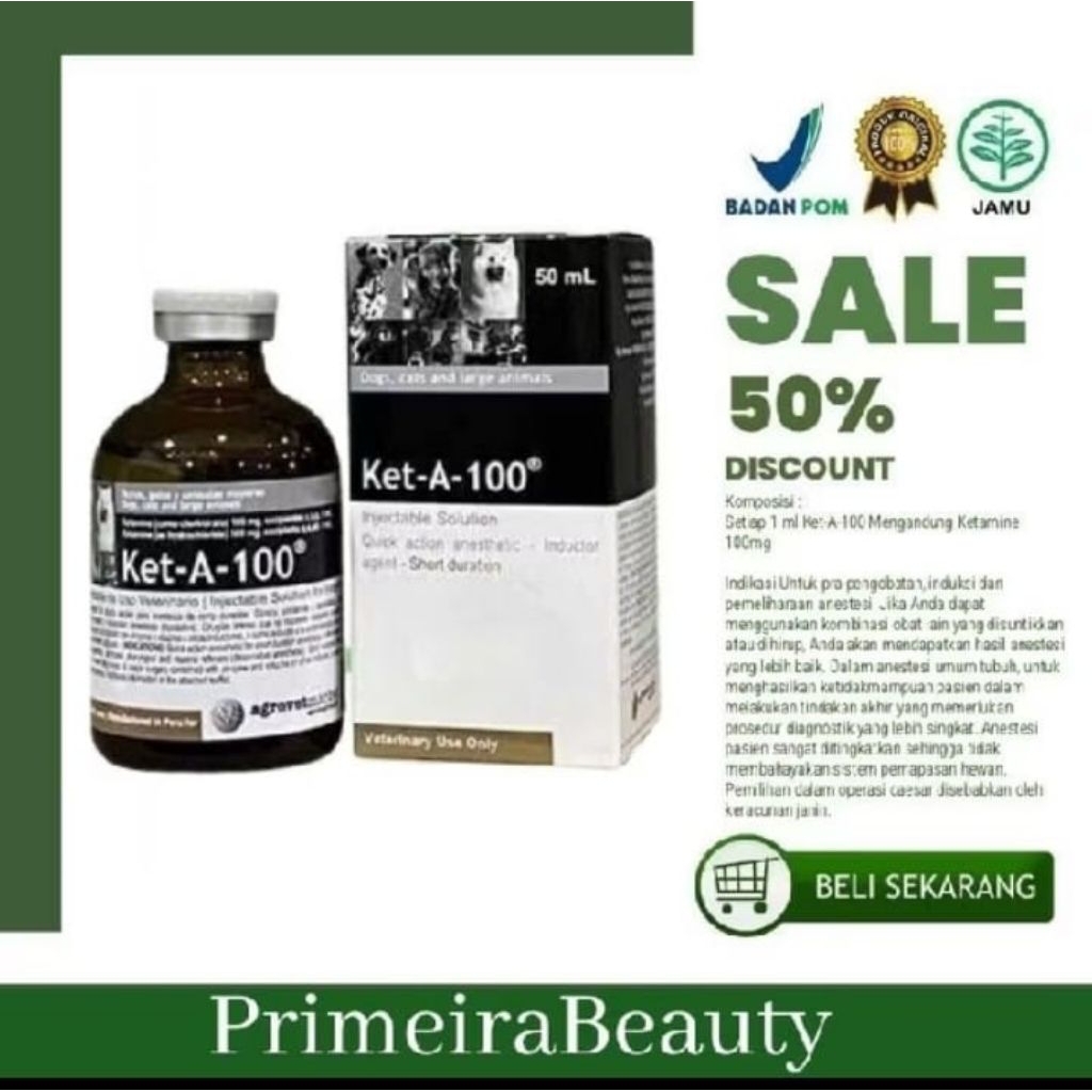 Ket A 100 Obat Untuk Hewan Asli Originall