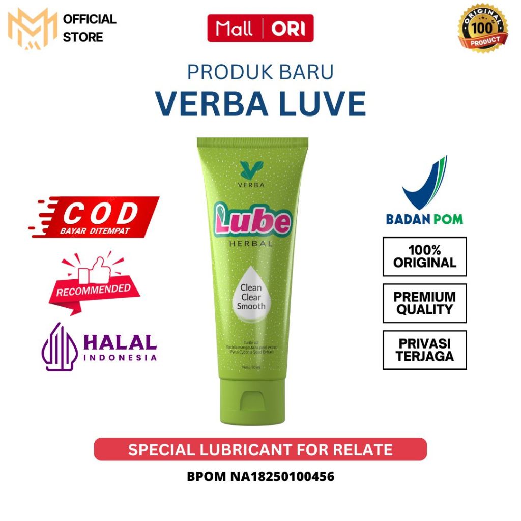 Allingroupsemesta - Verba Lube Lubricant Gel BPOM Pelumas Pria Wanita Tahan Lama
