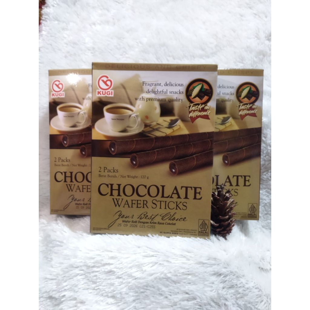 

Kugi Astor Coklat Kugi Chocolate Wafer Sticks 120g ( 1 DUS ISI 24 PCS)