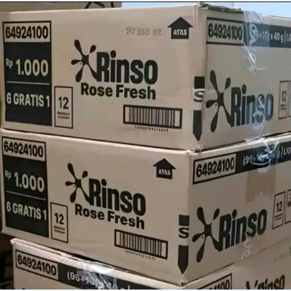 Promo Rinso Cair 1000an 1 Dus isi 112 Sachet Sabun Wangi