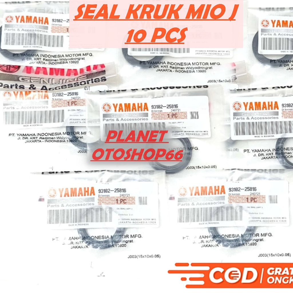 GROSIR 10 PCS seal kruk as kiri kruk as yamaha mio j soul gt m3 mio 125seal kruk as kiri kruk as yam