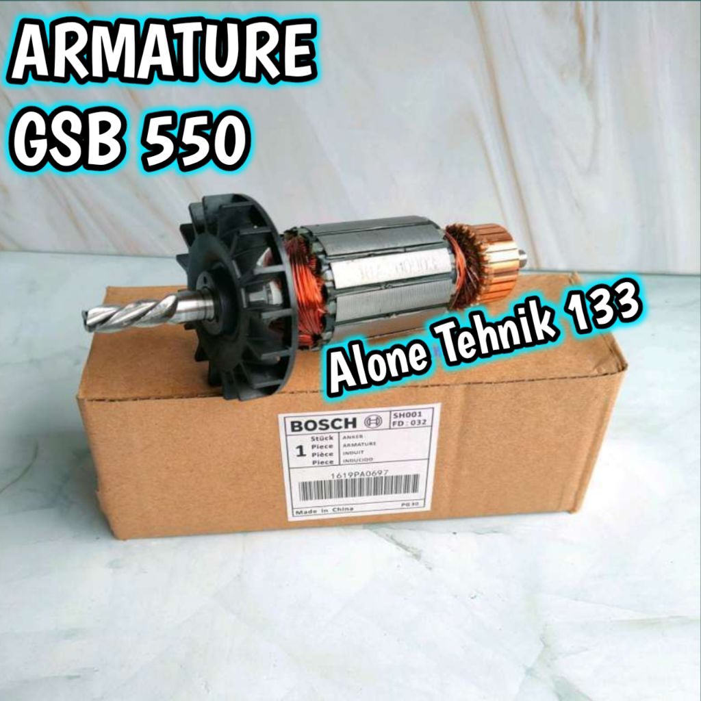 ARMATURE BOSCH GSB550 MESIN BOR BOSCH GSB 550 / GSB1300 ARMATURE BOSCH GSB550 SPARE PART ORIGINAL BO