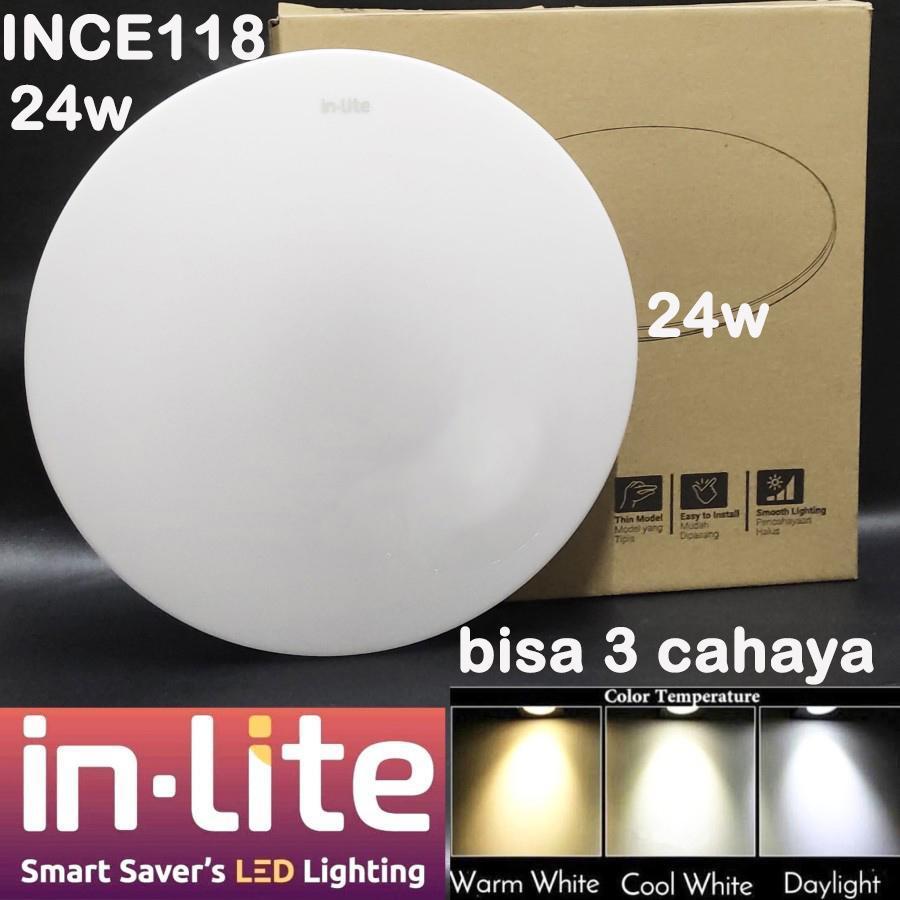 LAMPU BARET INCE118 24W 3 cahaya lamp ceiling plafon INLITE