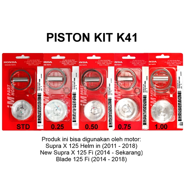 SALE 131A1-K41-N00 131A2-K41-N00 131A3-K41-N00 131A4-K41-N00 131A5-K41-N00 Piston Kit Blade 125