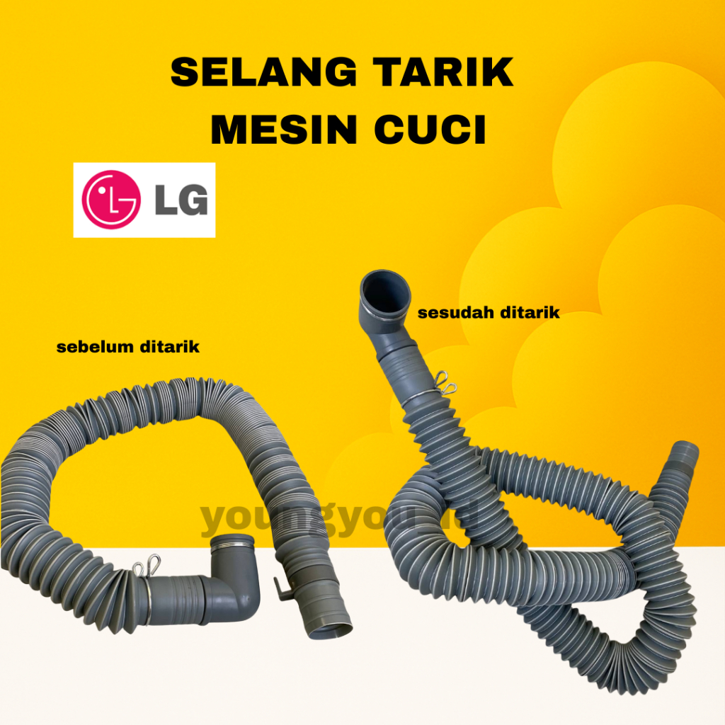 SELANG MESIN CUCI LG ABU / SELANG PEMBUANGAN AIR MESIN CUCI FLEKSIBEL LG