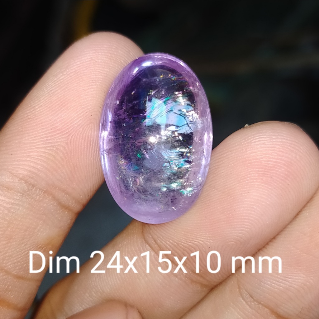 BATU KECUBUNG PELANGI UNGU ASLI KALIMANTAN NATURAL cek batu lainnya yaman api wulung opal bacan perm