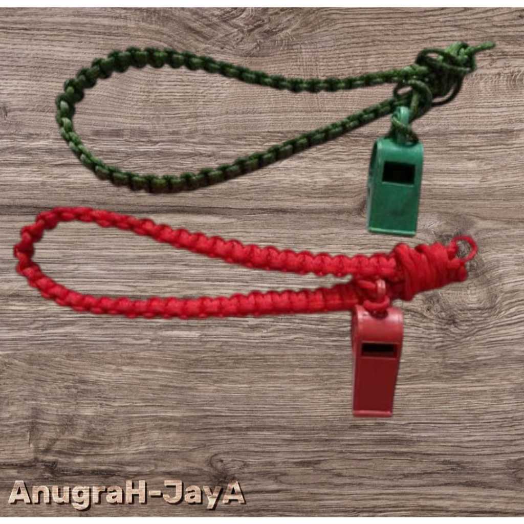 Tali Kur Pramuka SD SMP SMA |Tali Peluit Merah dan Hijau Tali Pramuka  Tali Kur