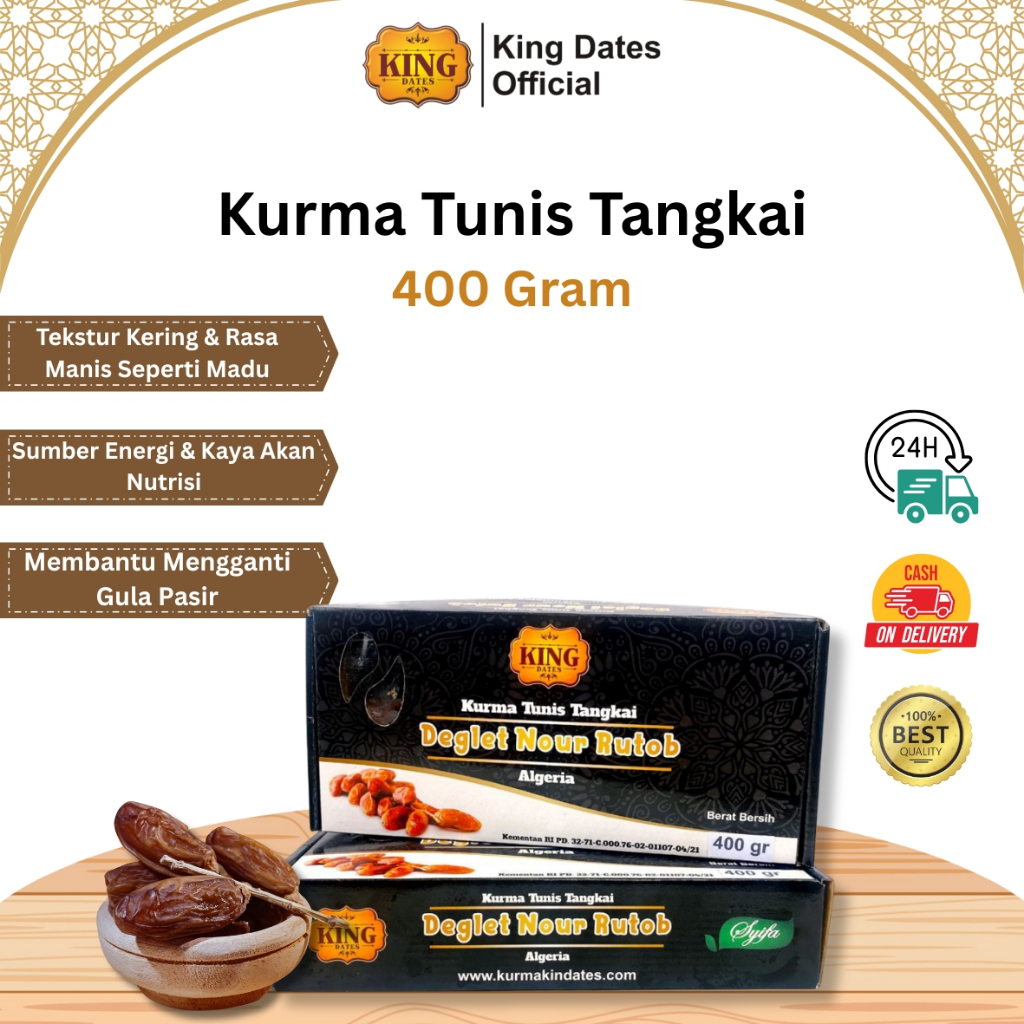 

Kurma Tunisia Tangkai 400gram Premium Original