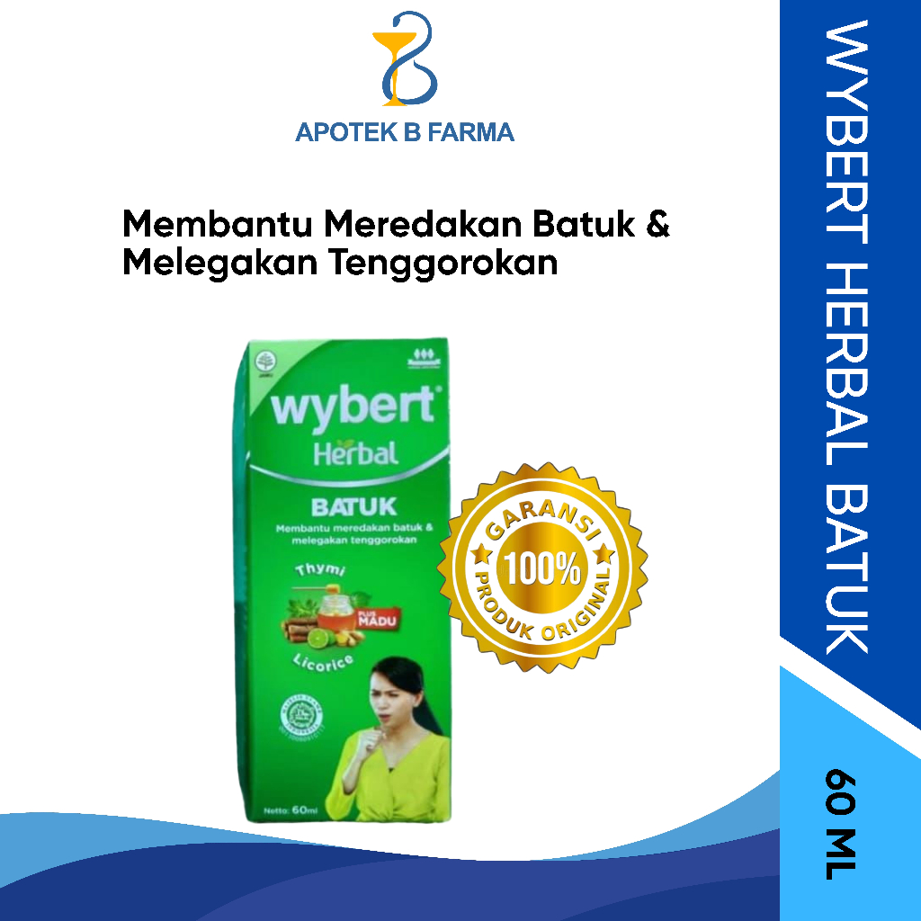 Wybert Obat Batuk Herbal Anak dan Aman untuk Ibu Hamil dan Menyusui 60 ml