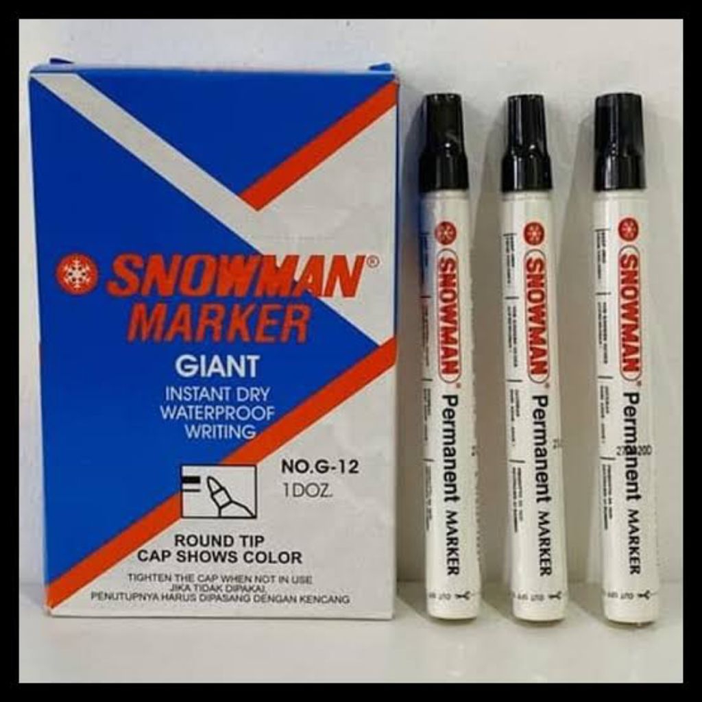 

Spidol Permanen G-12 Warna Hitam 1 Box