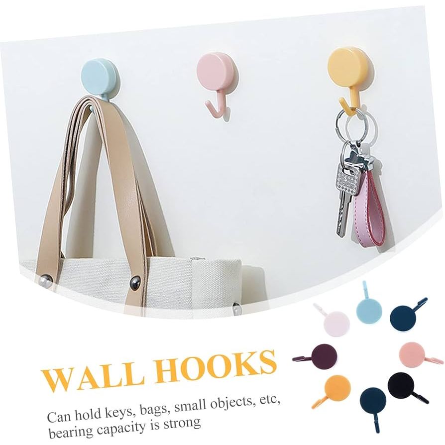 Gantungan Hook Bulat Polos /Hook Tempel Dinding Serbaguna Hook Tempel Baju Dinding Kamar Mandi Dapur