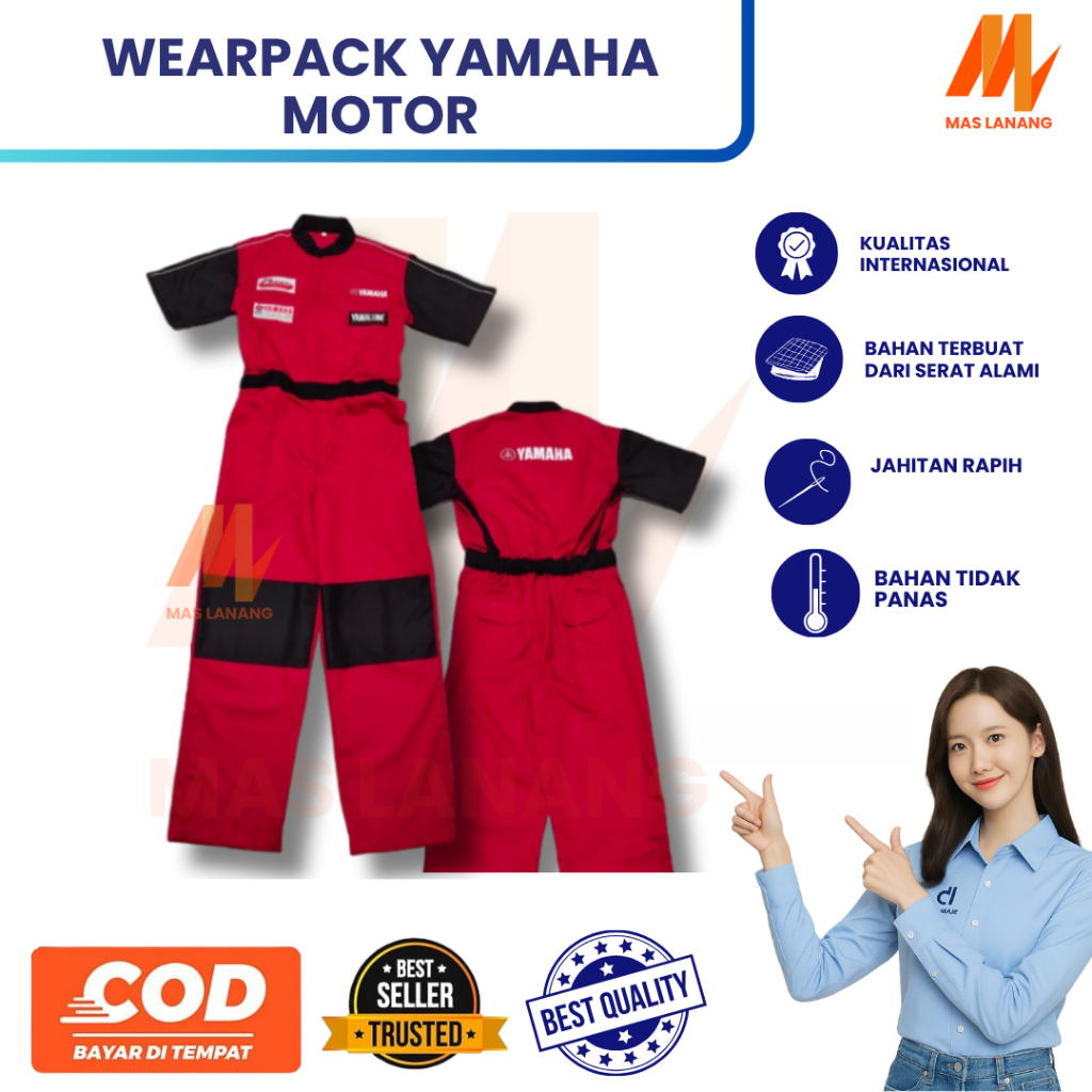 Seragam Mekanik Yamaha | Wearpack Yamaha | Seragam Yamaha Mekanik | Seragam Bengkel Yamaha