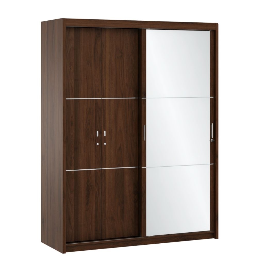 Lemari pakaian kayu 3 pintu