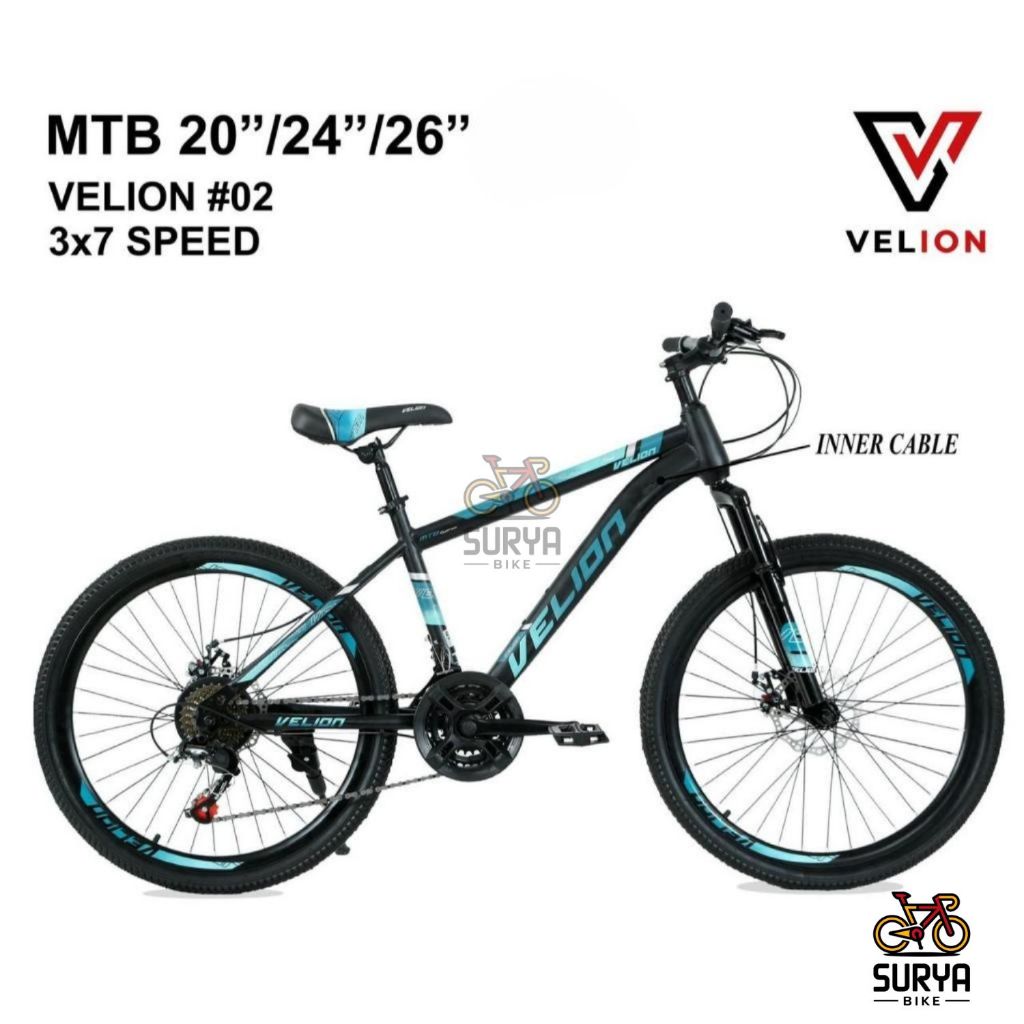 Sepeda Velion 02 20" 24" 26" Sepeda MTB Sepeda Gunung