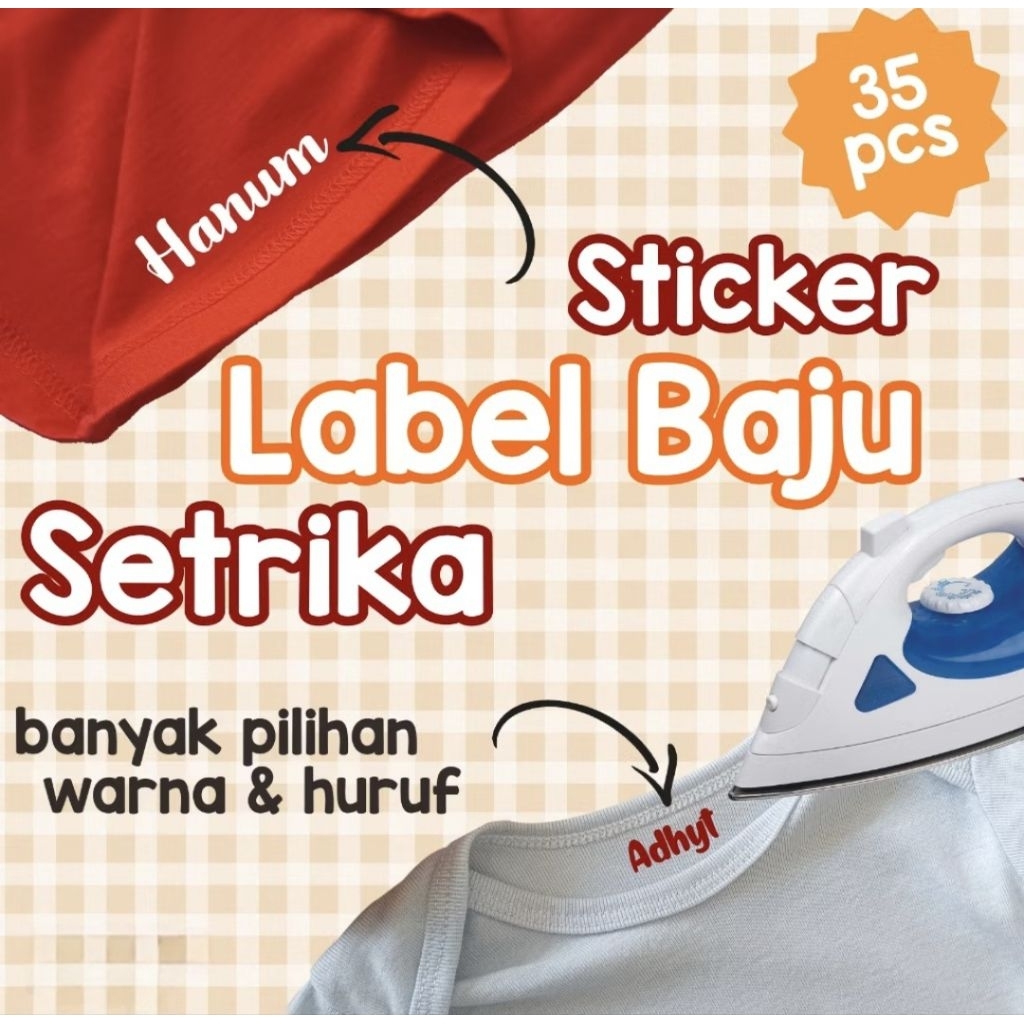 

Label Nama Setrika Baju Custom Nama