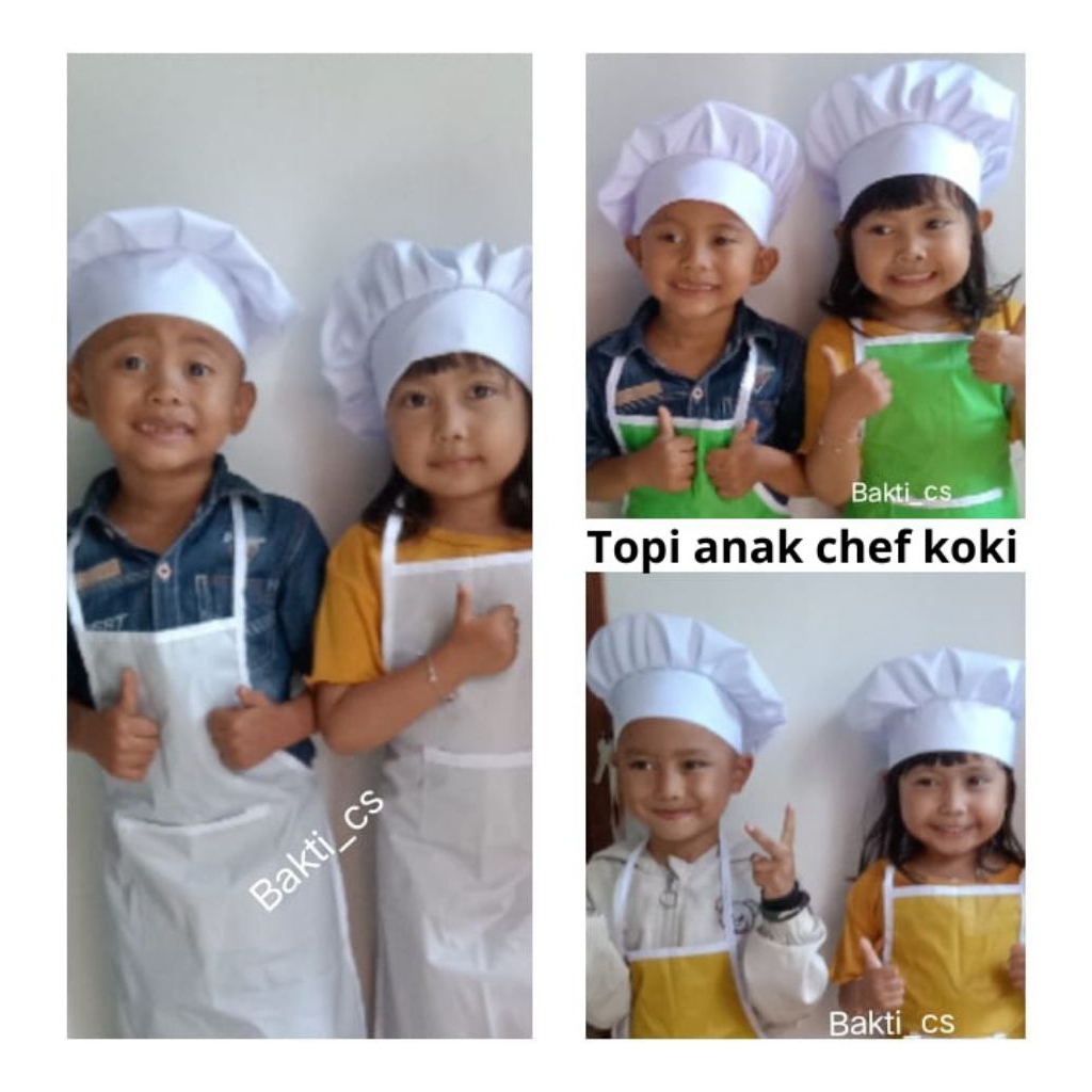 Topi Putih Anak Chef Koki