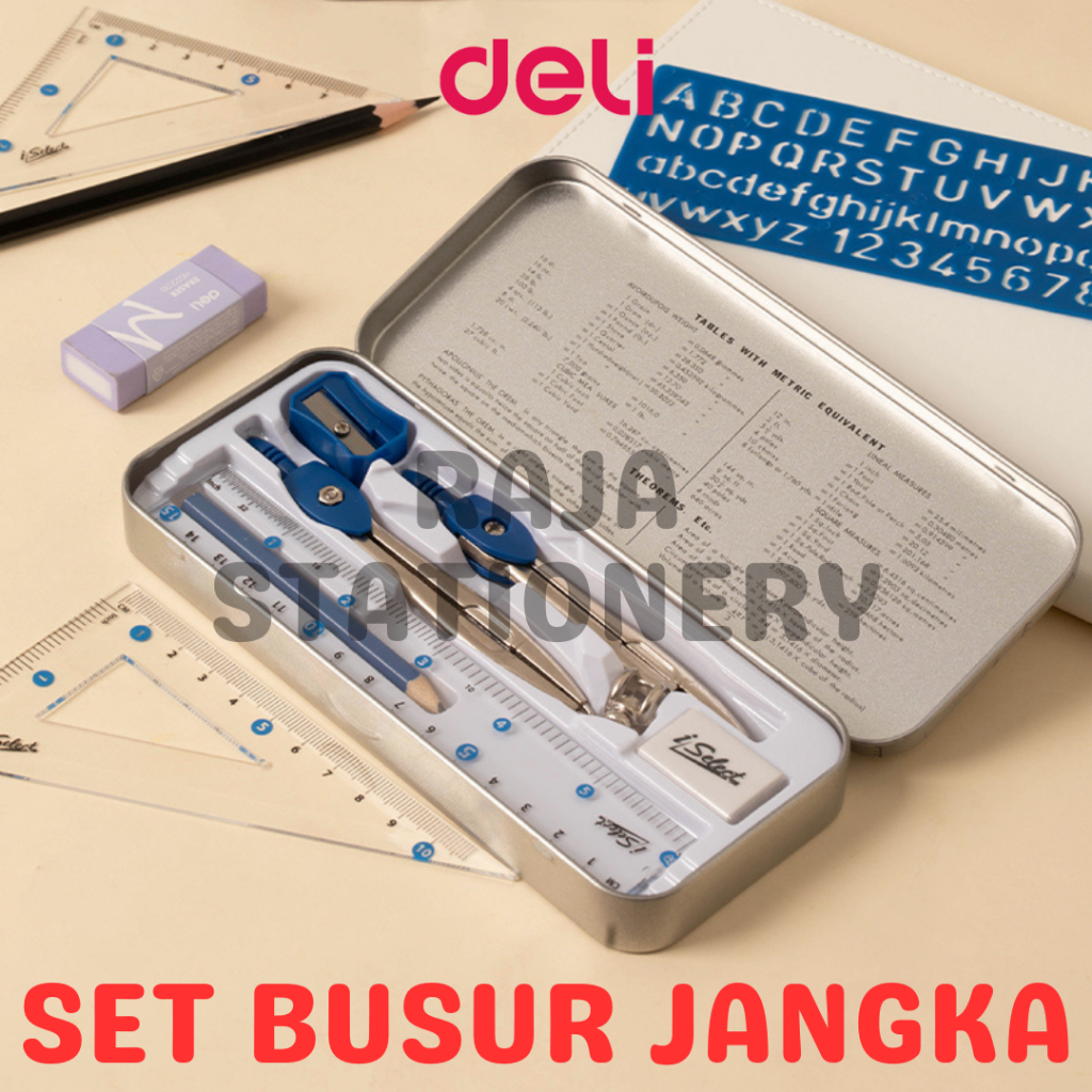 

Deli Compass SET Math iSelect / Paket Jangka Penggaris Busur Deli i-Select Ujian Matematika EH619