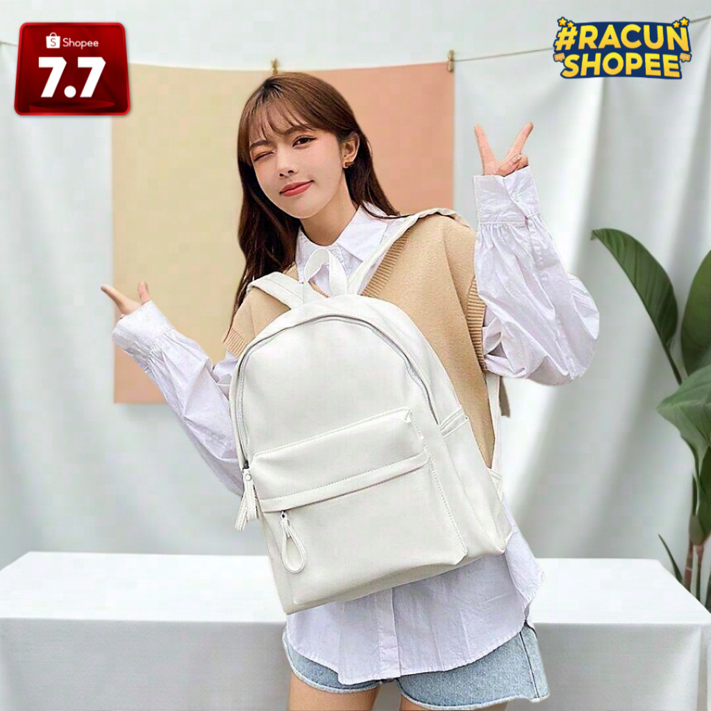 ARA Tas Ransel Wanita Korean Style Tas Cewek Gaya Korea Tas Punggung Perempuan Backpack Anti Air