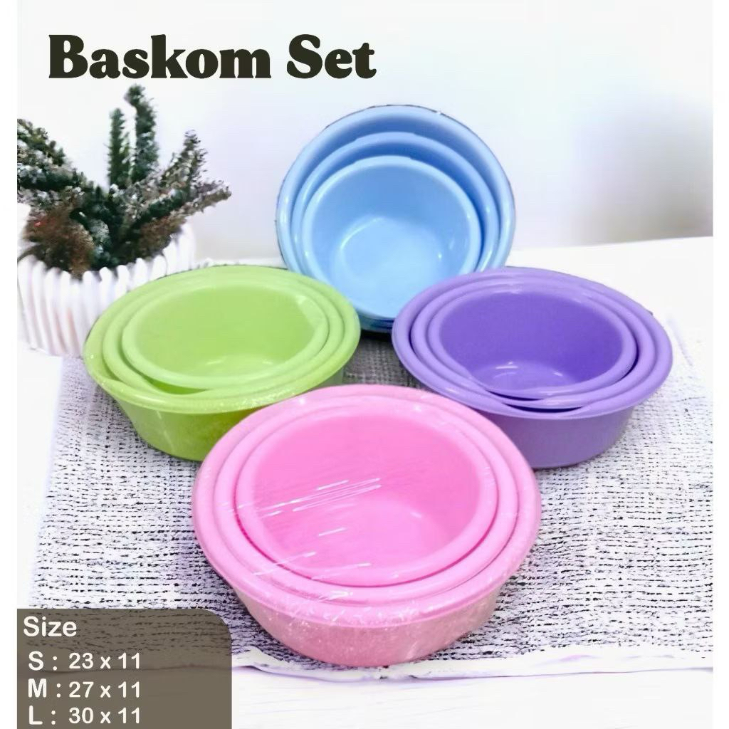 Baskom Set 3 / Waskom Plastik / Baskom Plastik