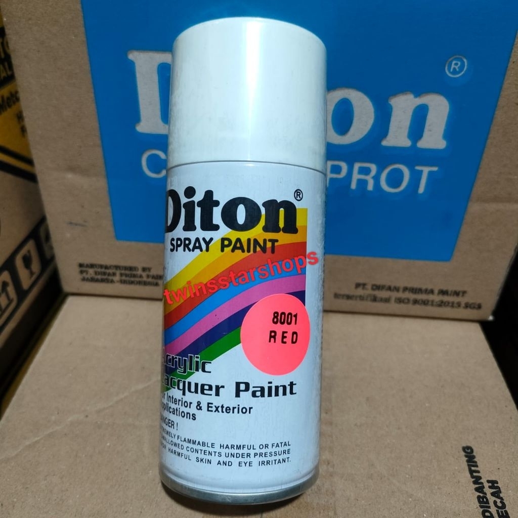 Pilok Pilox Pylox Cat Diton Merah Stabilo Red 8001 Glossy Mengkilap Spray Paint 150cc