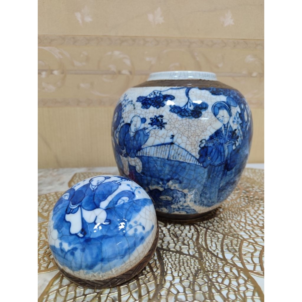 [Garage Sale] Pot Vas Keramik Porcelain Vintage China Ginger Pot Jar