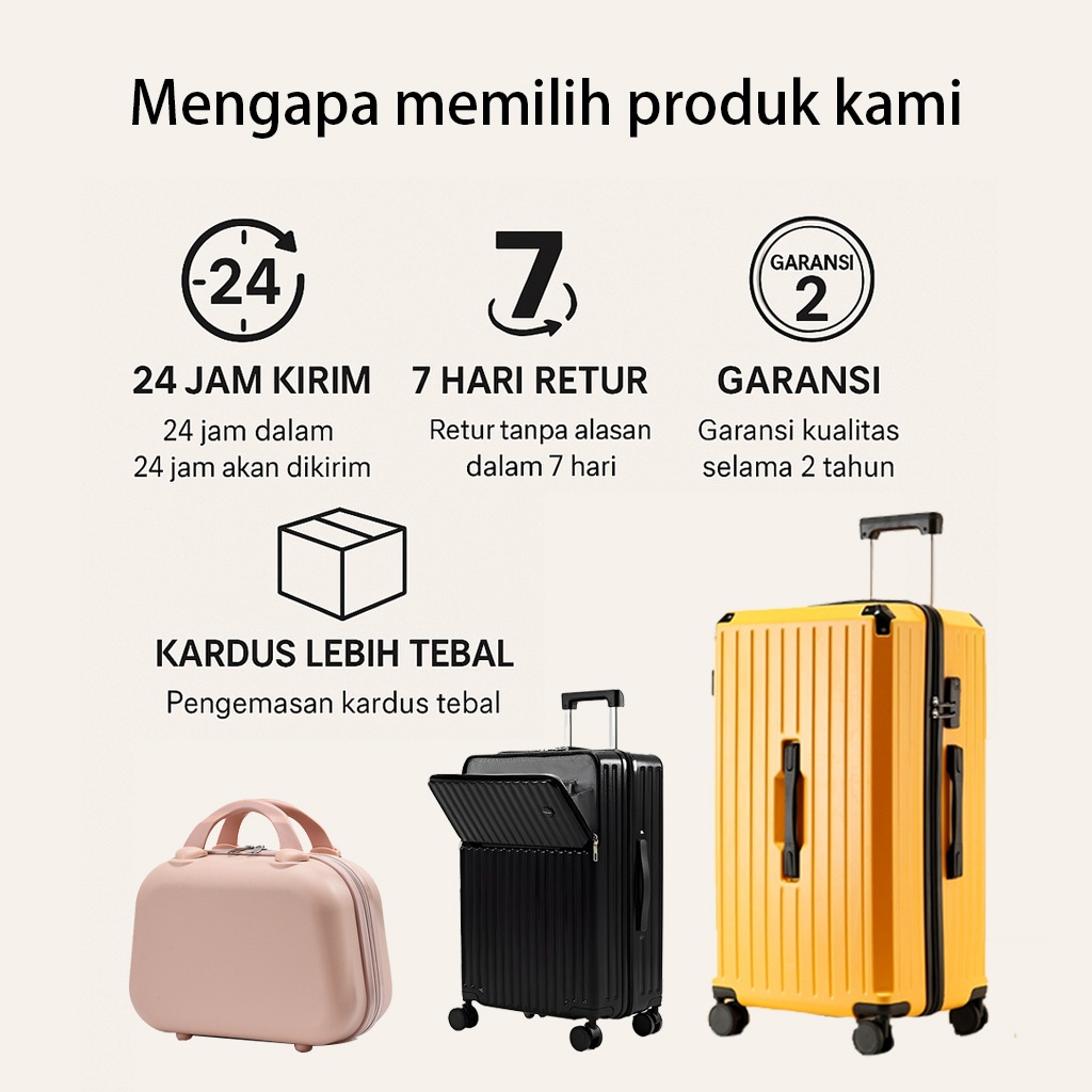 VALUE PACK BOLDEDGE NEW KOPER 20/24 INCH KABIN BAGASI KOPER TAS TRAVEL BESAR ANAK BERODA EMPAT DAN