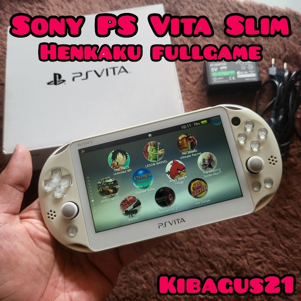 psvita psp ps vita slim cfw 128gb fullgame mulus kumplit