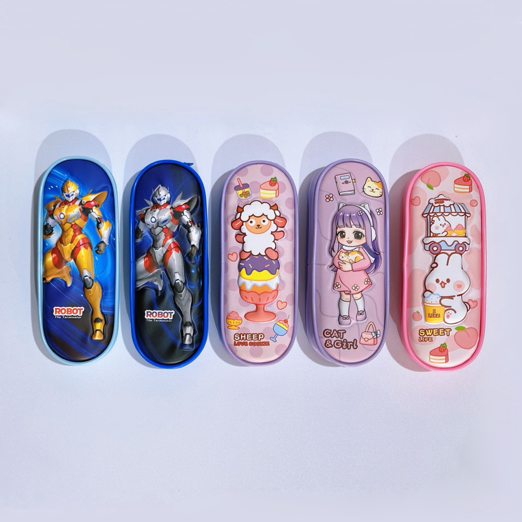 

Kotak Pensil 3D XIAOLINGJING Tempat Pensil Anak Karakter Timbul [1 PCS]