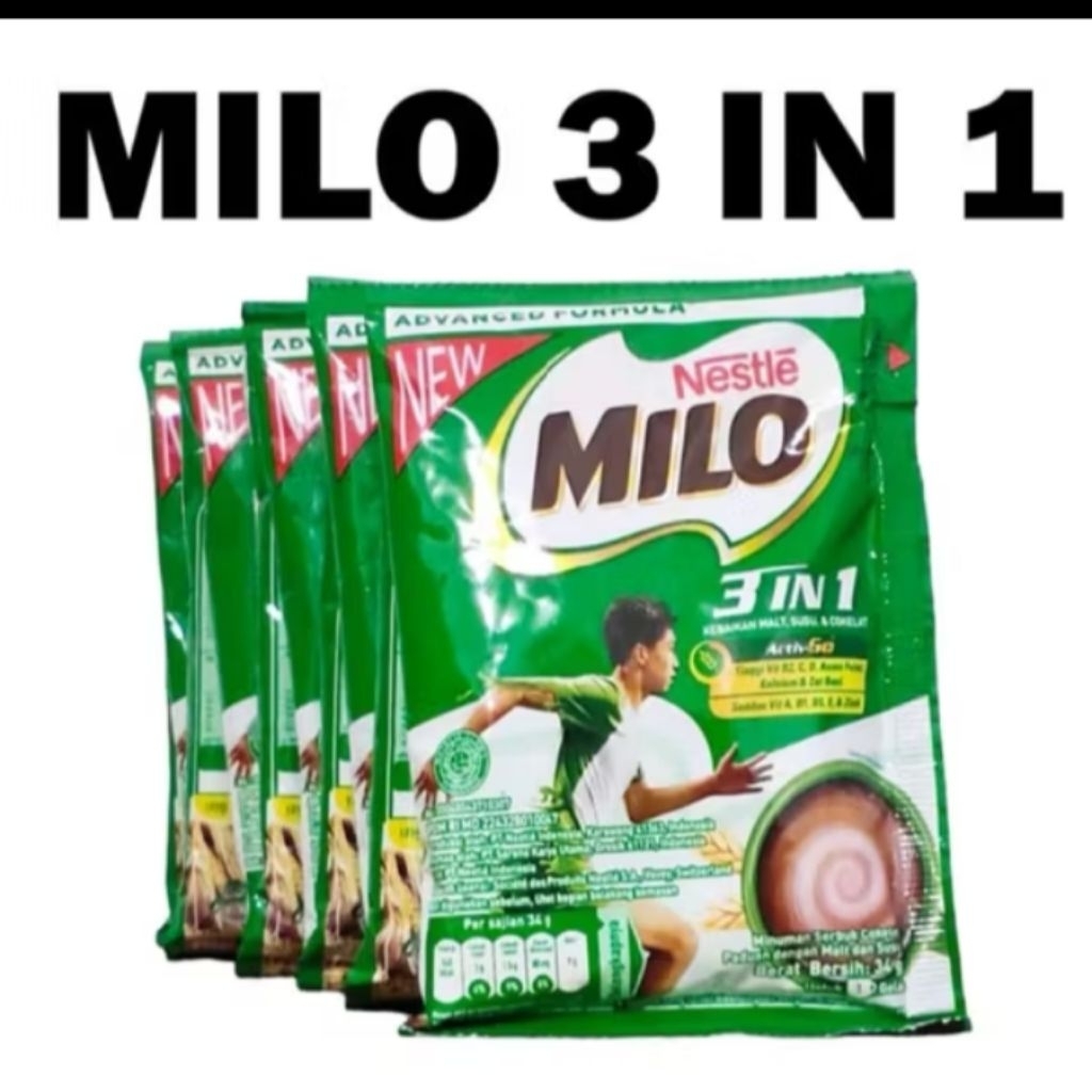 

Milo 3 in 1 34 gr sachet 10 rencang