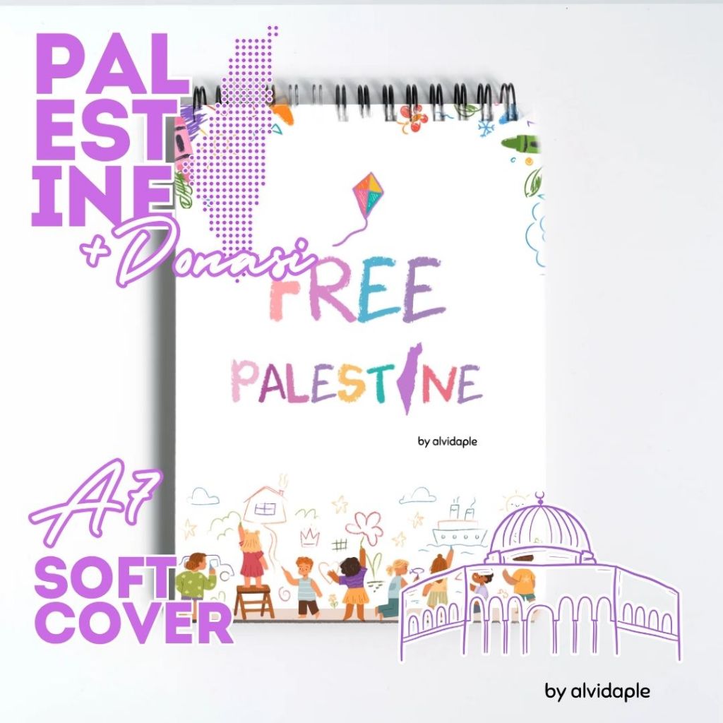 

Note Book Soft Cover A7 Free Palestine Palestina Green Chalk Board By alvidaple
