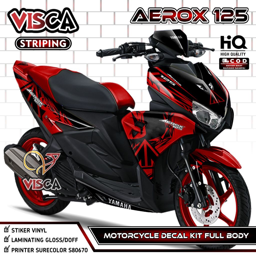 Decal Aerox 125 Fullbody - Stiker Aerox 125 Full Body - Dekal Aerox 125 - Striping Aerox 125 Variasi