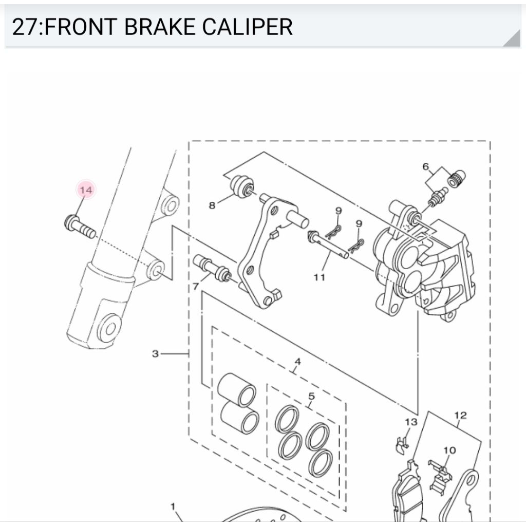 BAUT KALIPER CAKRAM DEPAN VIXION OLD VIXION NEW ORIGINAL CHROME