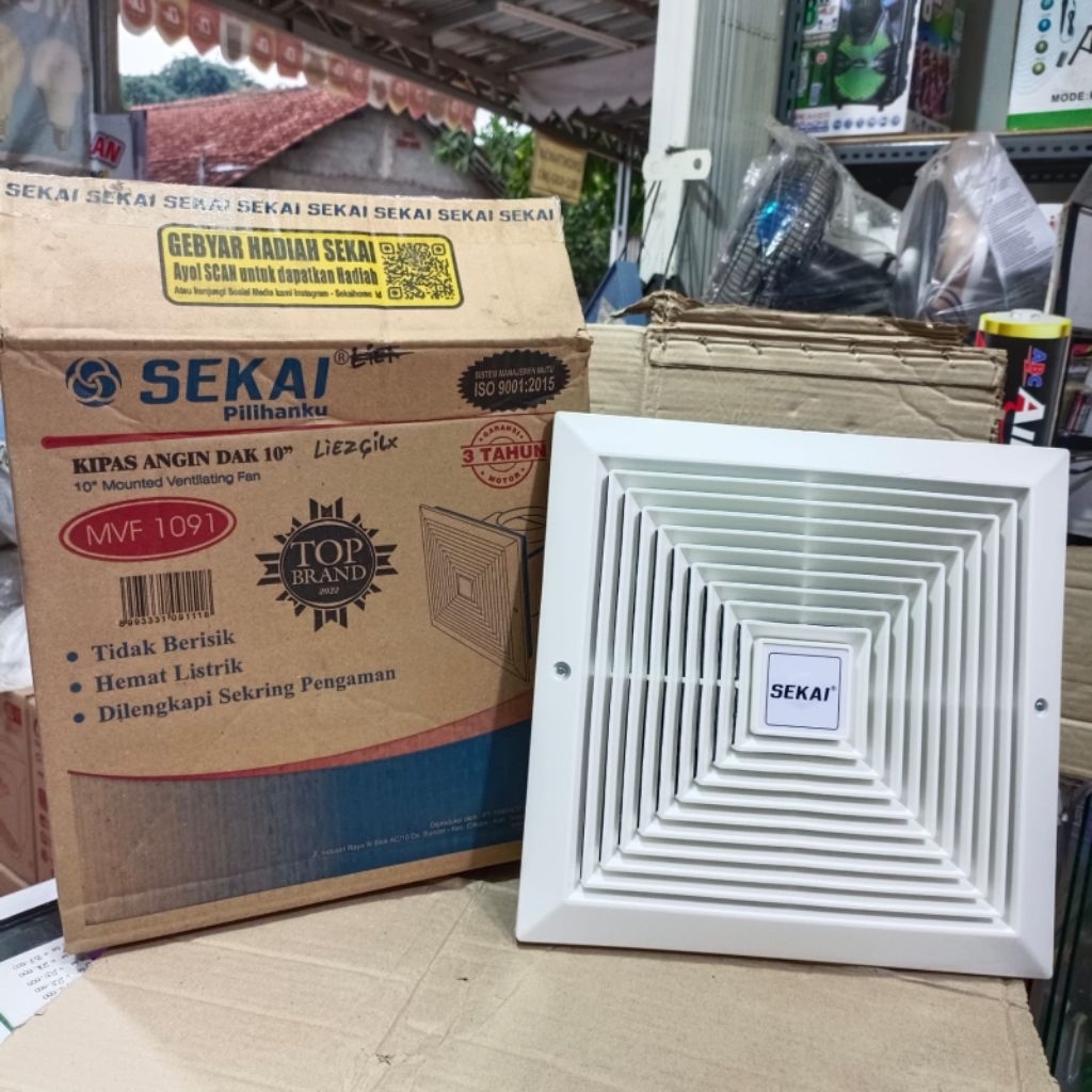 Exhaust Fan Plafon 10 Inchi Kipas Plafon 10 Inch Kipas Blower Hexos Angin Hisap Kipas Kamar Mandi Da