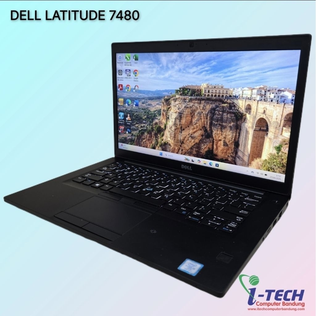 LAPTOP DELL LATITUDE 7480 TOUCH SCREEN i5 GEN6 RAM 8GB SSD 128GB | 256GB LAYAR 14in FULL HD