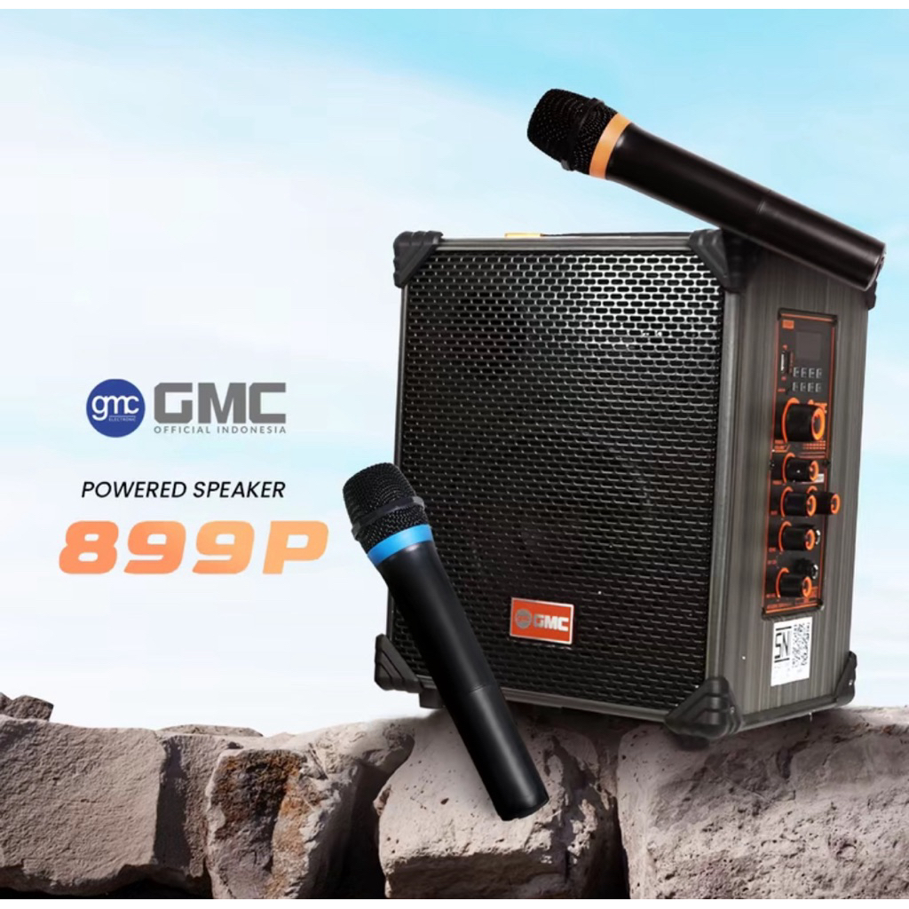 Speaker Portable GMC 899P Bluetooth Karaoke FREE 2 Mic Wireless (100%ORI GMC)/ speaker Gmc 888Q free