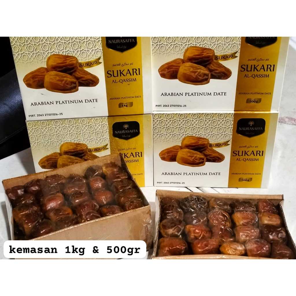 

Sukari Al Qassim Arabian Platinum Date 1kg + 500gr - Kurma Premium Kualitas Terbaik