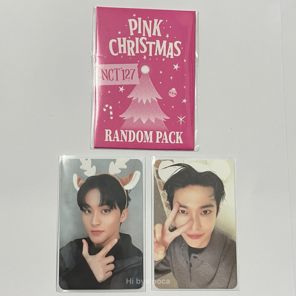 PC Pink Christmas 2023 NCT 127 Official Mark Jaehyun Doyoung Taeil Haechan Jungwoo NCT127 Photocard 
