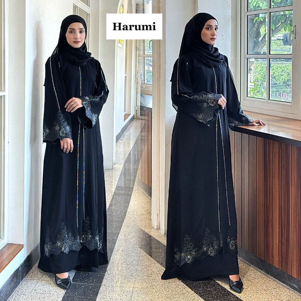Abaya Hitam Turkey Gamis Dress Arab Saudi Turki India Dubai Harumi
