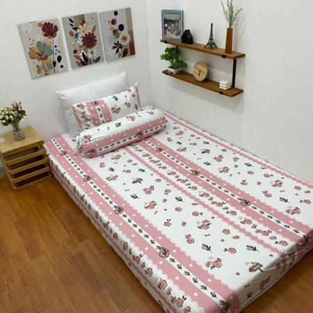 SPREI UK 90 X 200 SINGLE / SPREI BAHAN KATUN DISPERSE / FREE SARBAN & SARGUL ,  SIGLE KARET