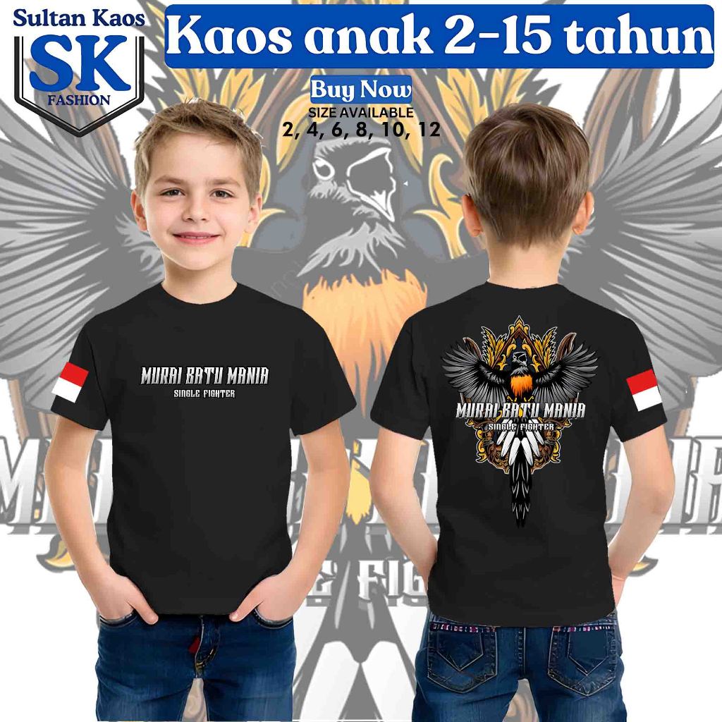 Kaos Anak Motif Murai Batu Mania Terbaru  || Tshirt Pecinta Burung Murai Batu Viral || Baju Distro P
