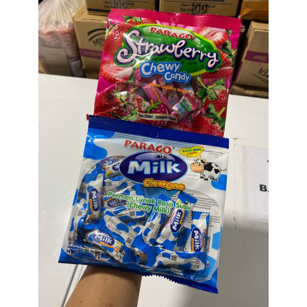 

Parago Chewy Candy Milk/Strawberry Isi 20pcs
