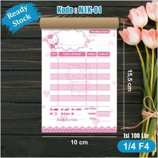 

[100 Lembar] NOTA OLSHOP KARAKTER LUCU - KARTU KODE N1K - NOTA OLSHOP 1 PLY KOSONGAN KONTAN MURAH