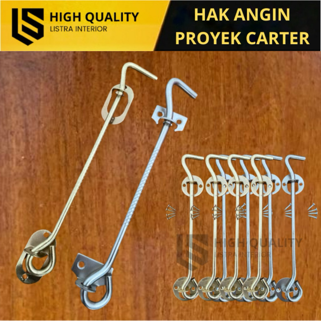 Hak Angin / Penyangga jendela / Penahan Jendela Model Proyek Karter Panjang 20cm