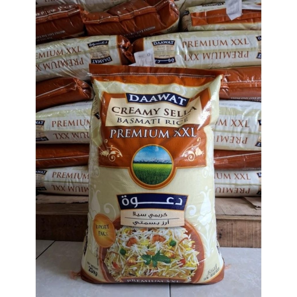 

Ready 25 kg Daawat Creamy Sella XXL Yang baru Expired 09.2027
